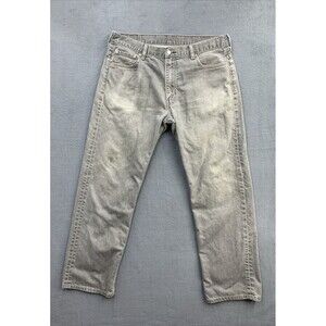 Levi Strauss 569 Denim Jeans Men's Size W36 L34 Gray Wash Stained Thrashed